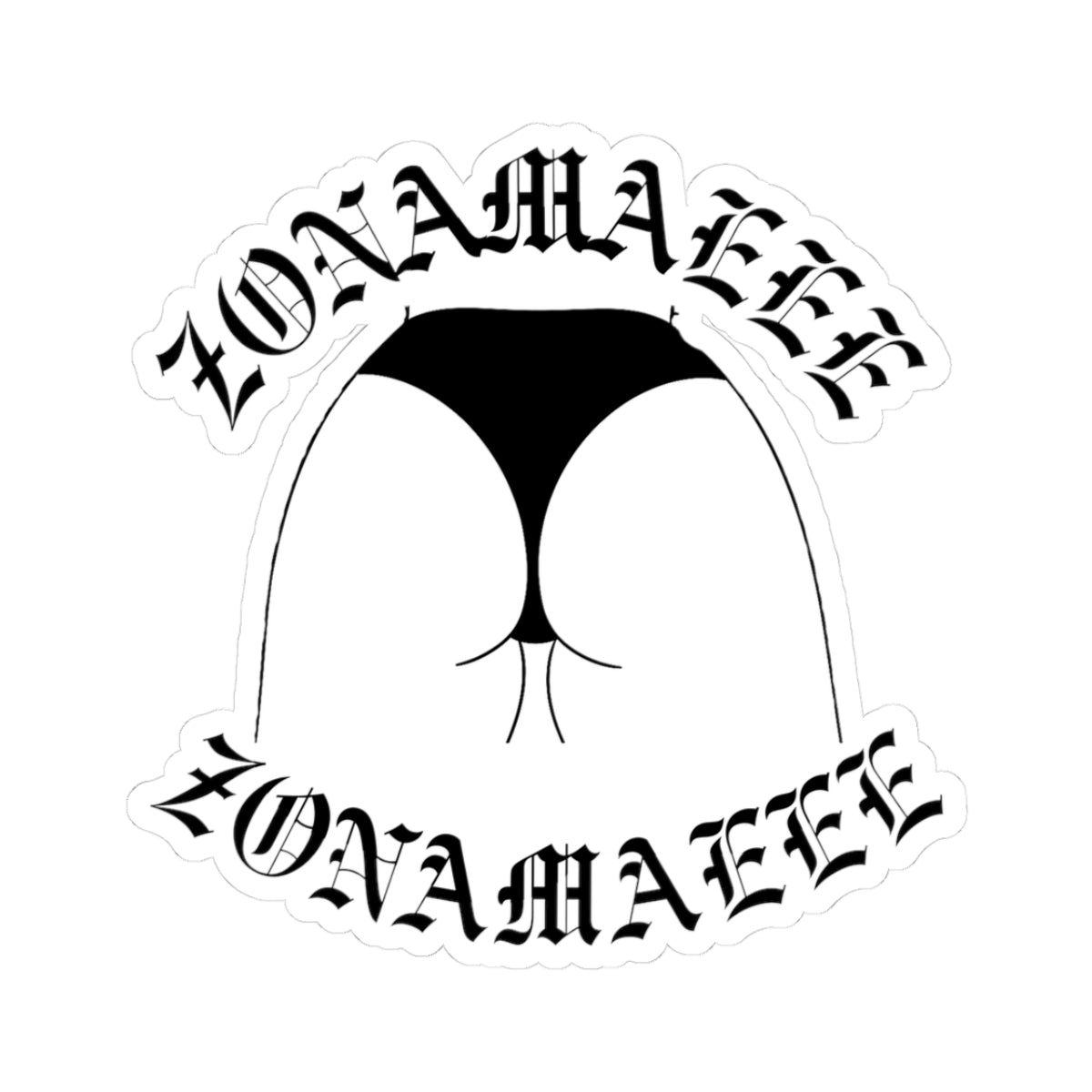 Zonamaeee Black & White Sticker