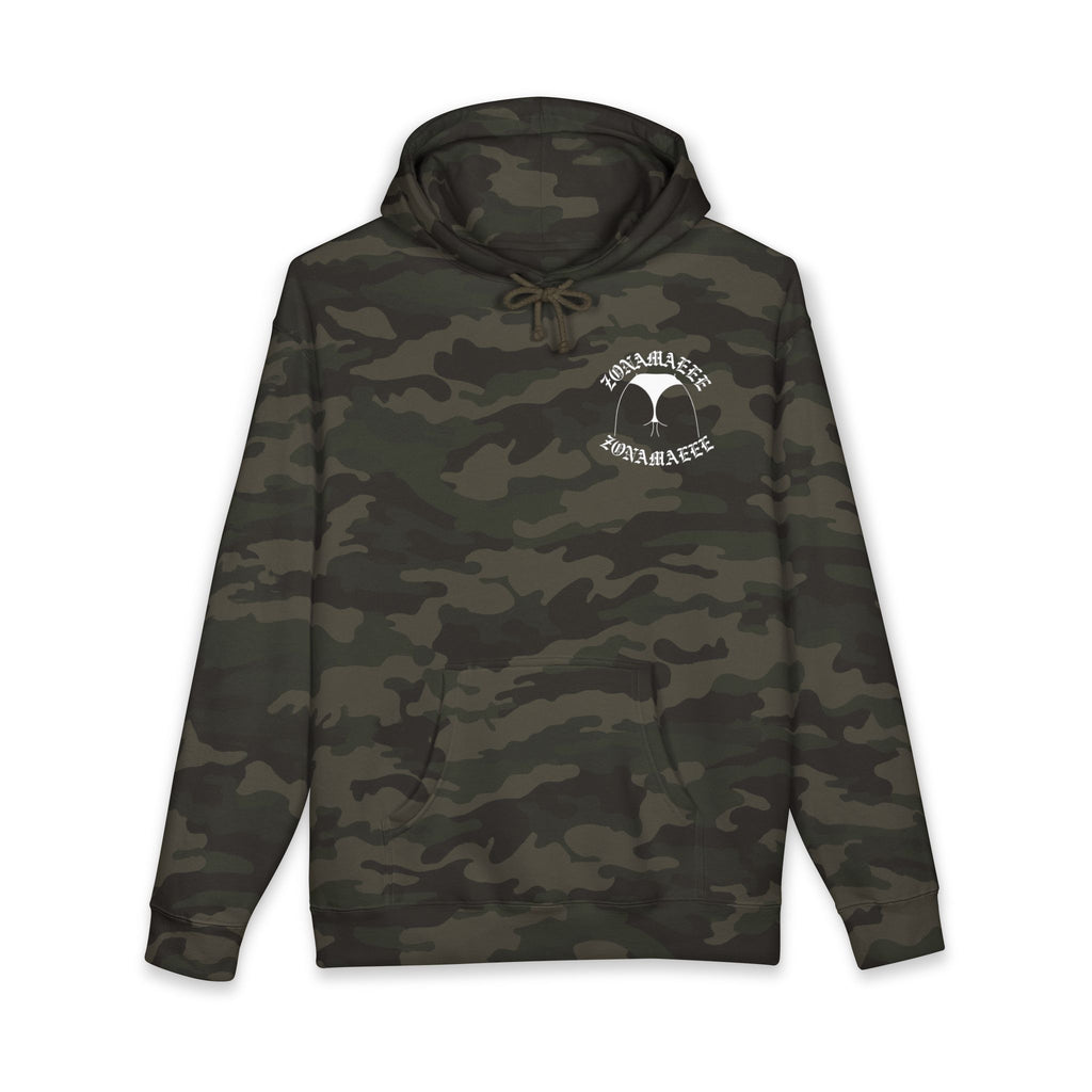 Zonamaeee White Logo Hoodie