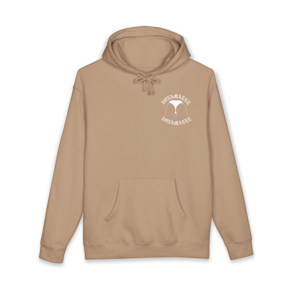 Zonamaeee White Logo Hoodie