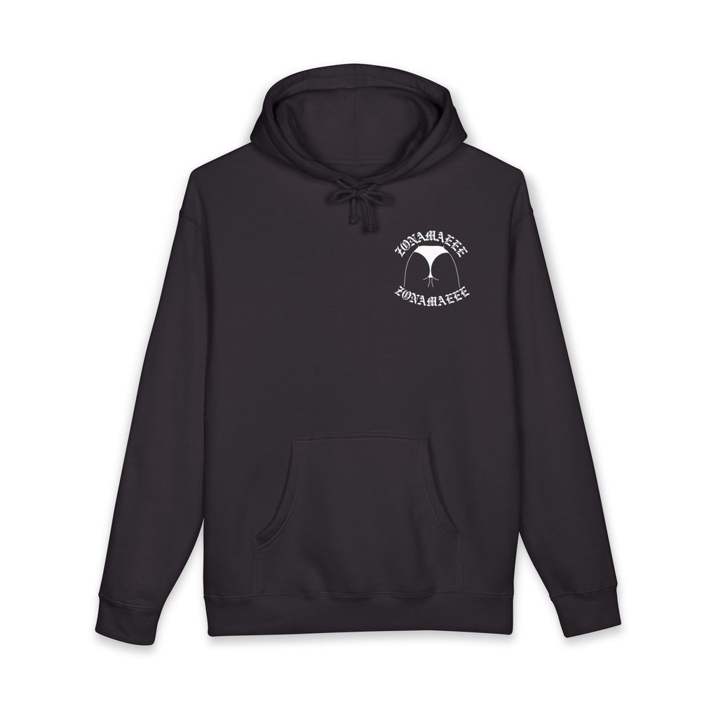 Zonamaeee White Logo Hoodie