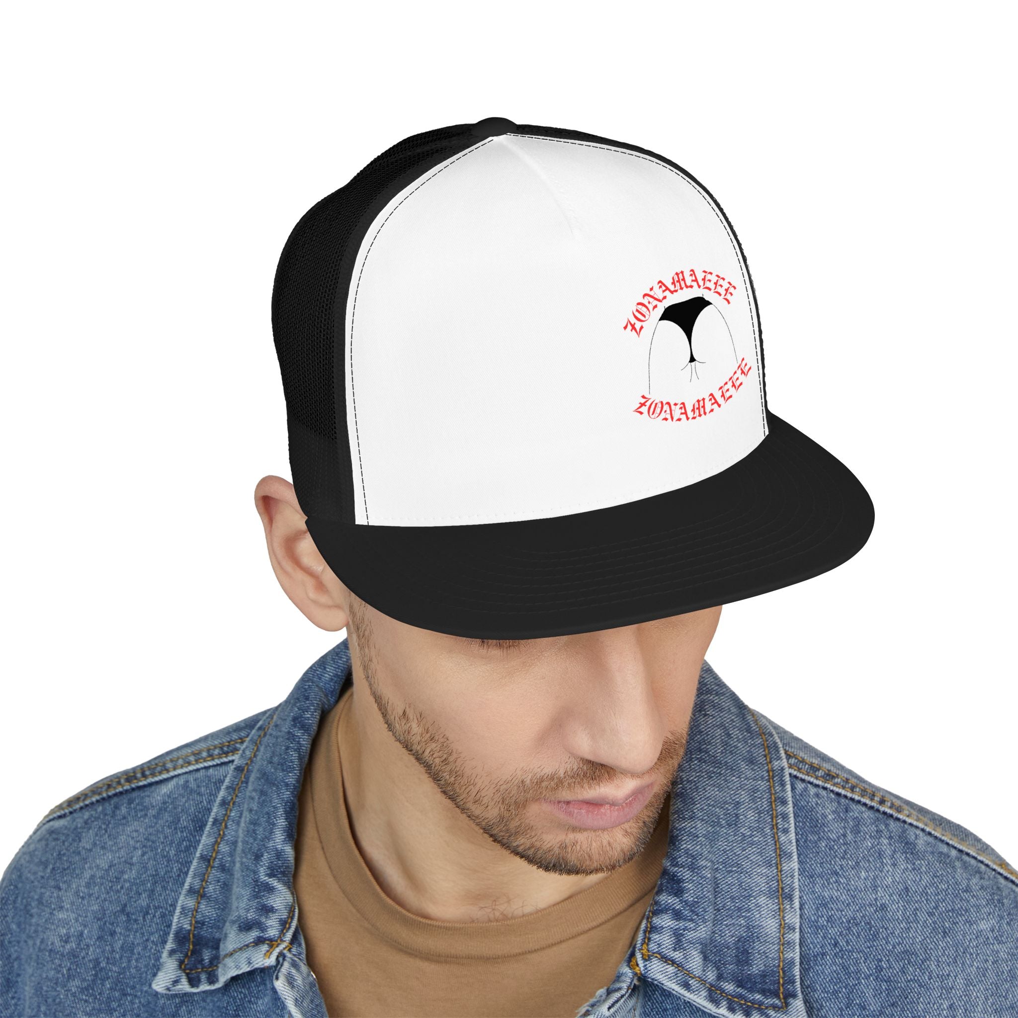 ZONAMAEEE Black Mesh Trucker Snapback
