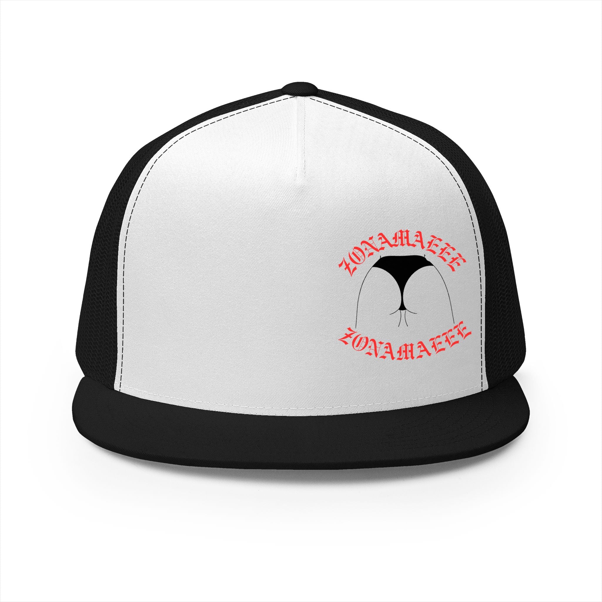 ZONAMAEEE Black Mesh Trucker Snapback