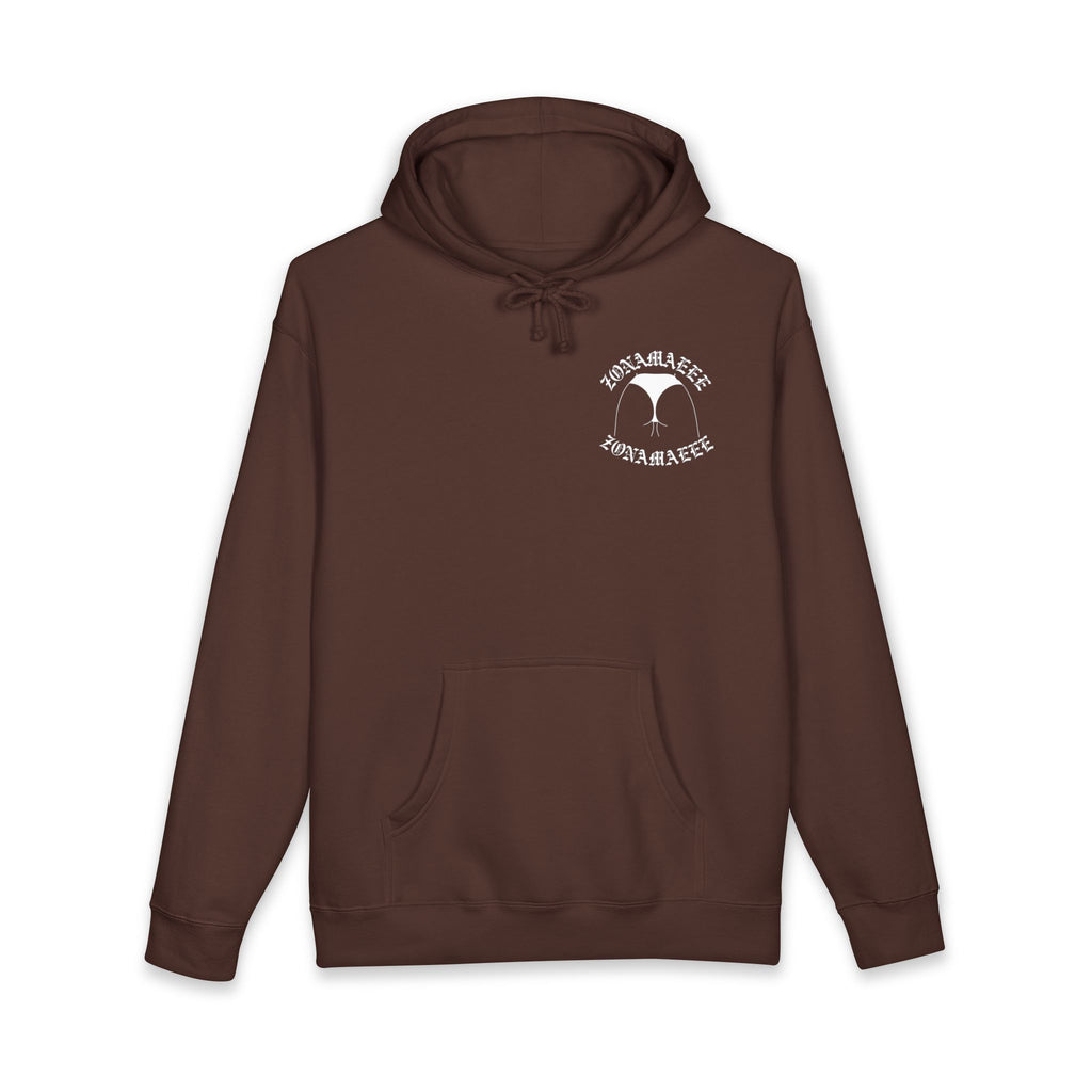 Zonamaeee White Logo Hoodie